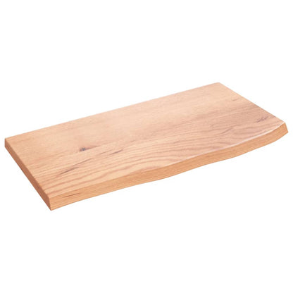 vidaXL Wall Shelf Light Brown 60x30x2 cm Treated Solid Wood Oak