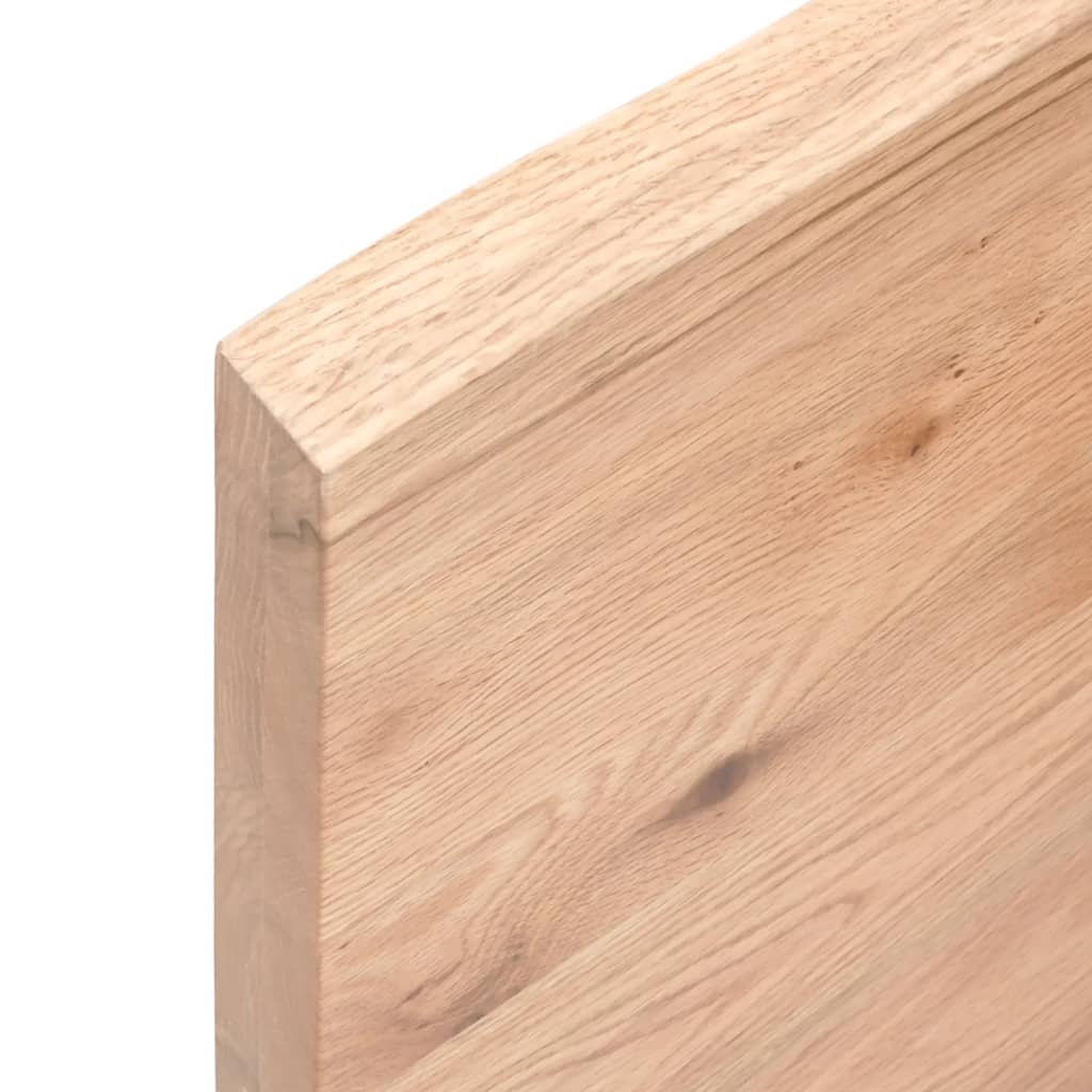 vidaXL Wall Shelf Light Brown 60x30x(2-4) cm Treated Solid Wood Oak