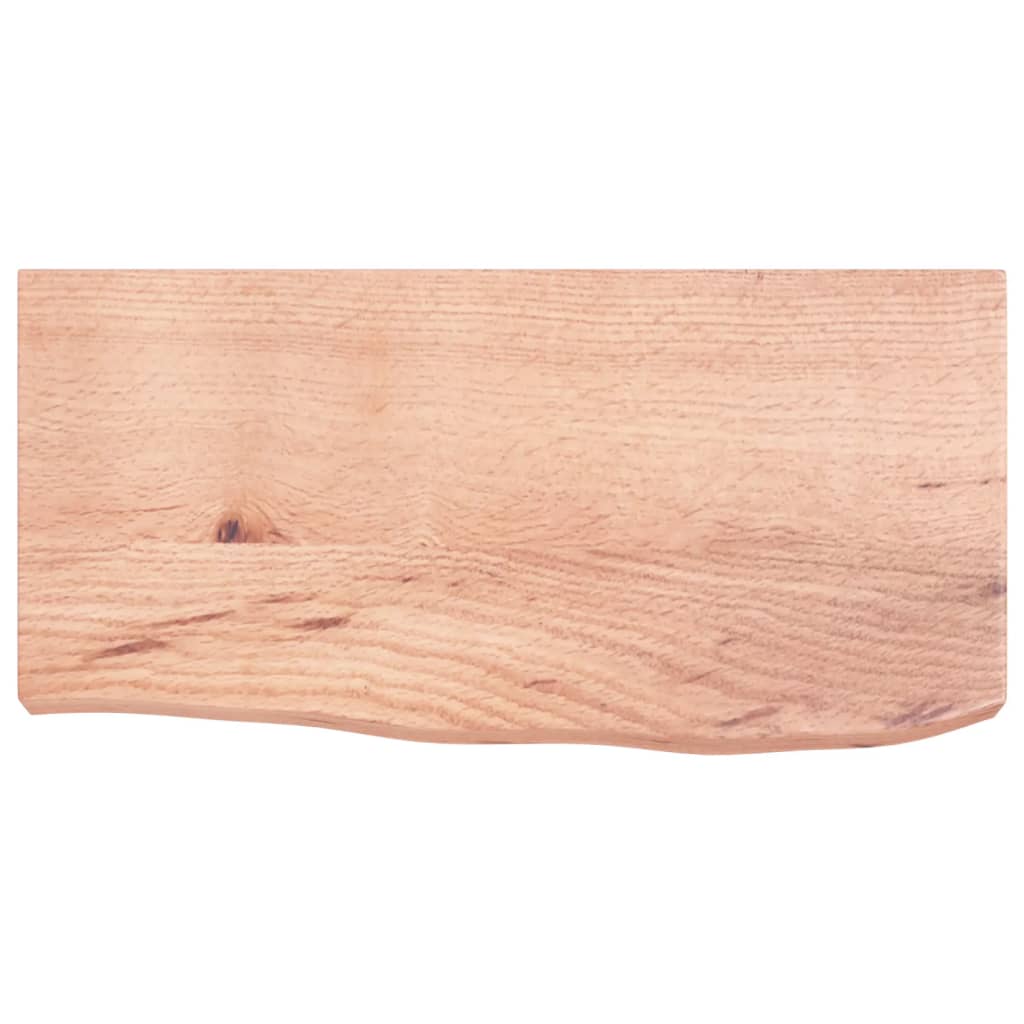 vidaXL Wall Shelf Light Brown 60x30x(2-6) cm Treated Solid Wood Oak