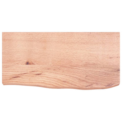 vidaXL Wall Shelf Light Brown 60x30x(2-6) cm Treated Solid Wood Oak