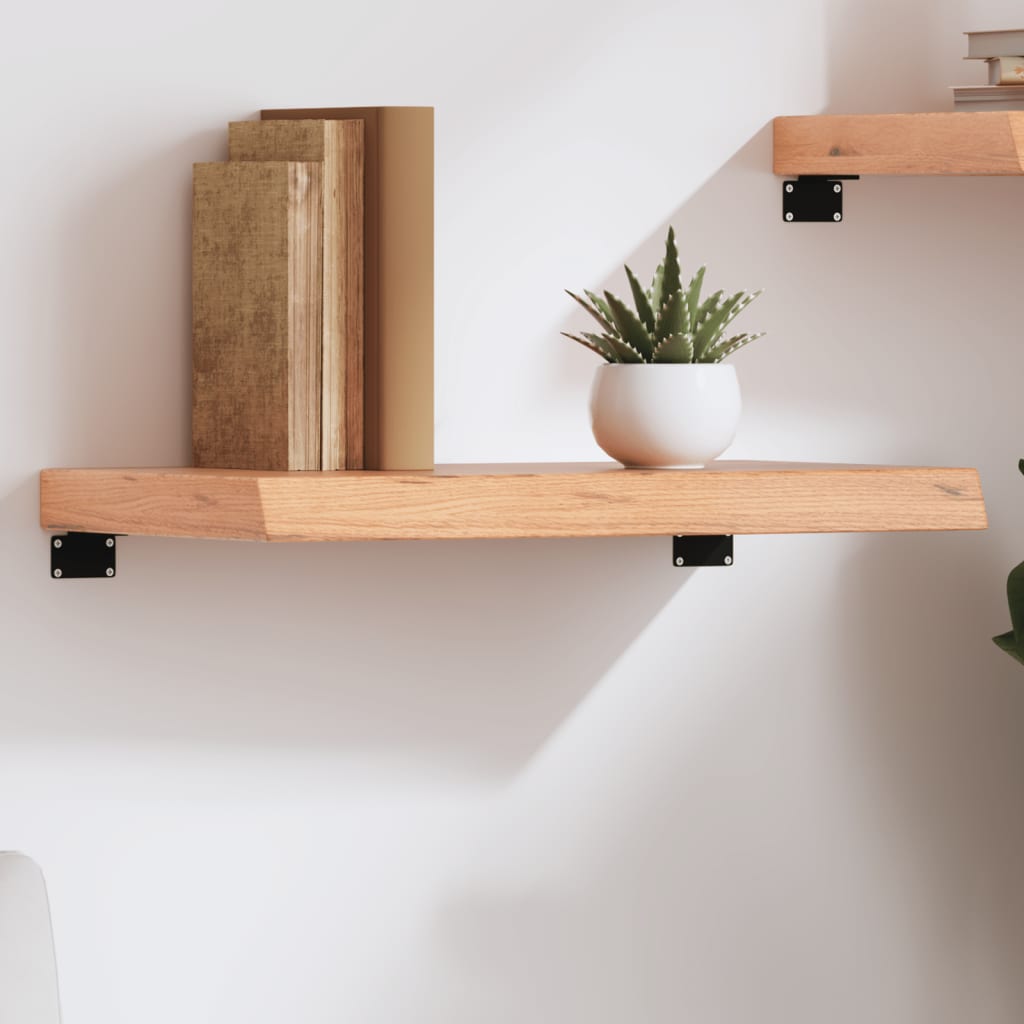 vidaXL Wall Shelf Light Brown 60x30x(2-6) cm Treated Solid Wood Oak