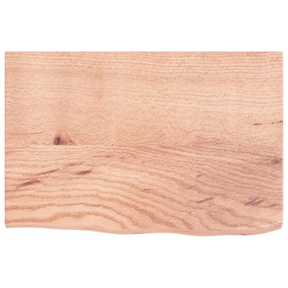 vidaXL Wall Shelf Light Brown 60x40x2 cm Treated Solid Wood Oak