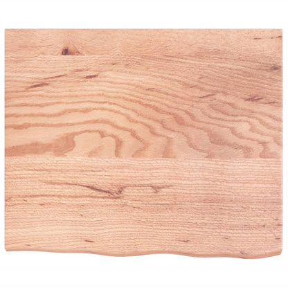 vidaXL Wall Shelf Light Brown 60x50x(2-4) cm Treated Solid Wood Oak