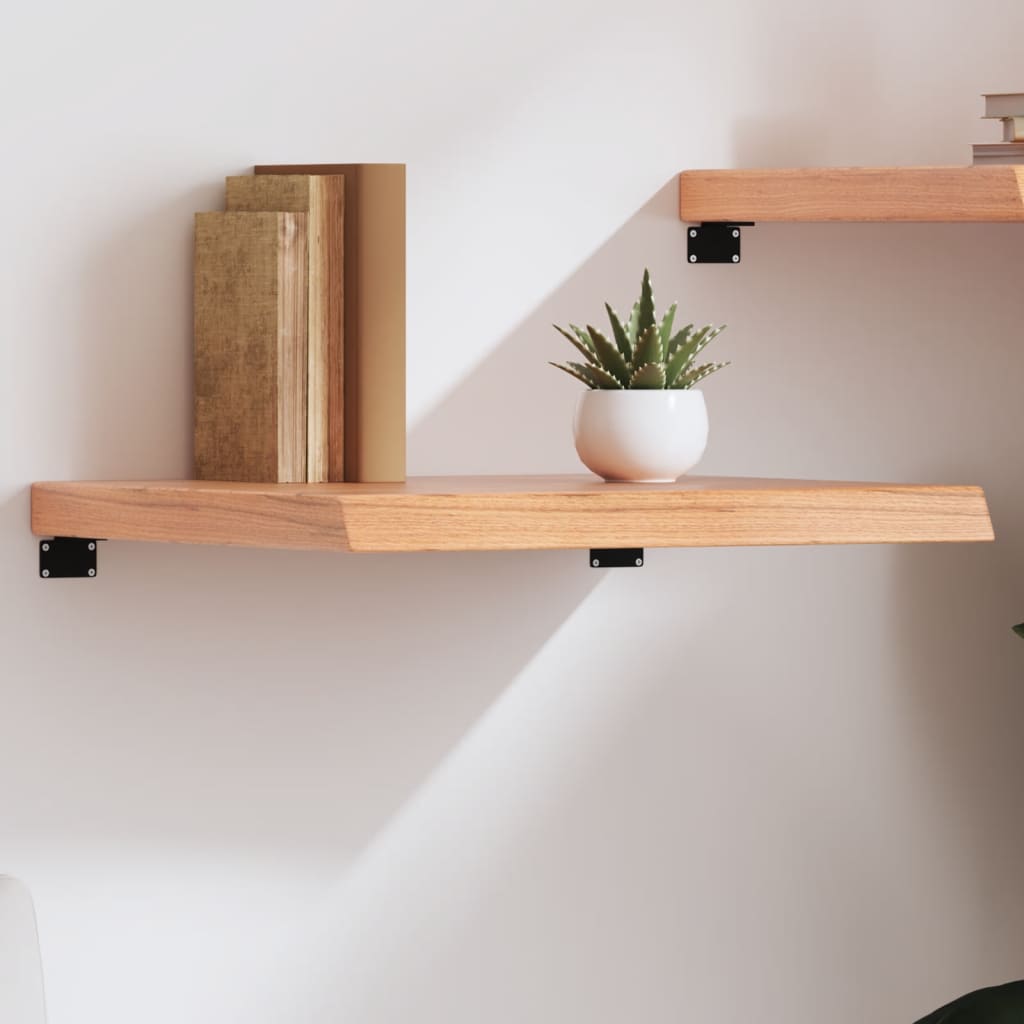 vidaXL Wall Shelf Light Brown 60x50x(2-6) cm Treated Solid Wood Oak