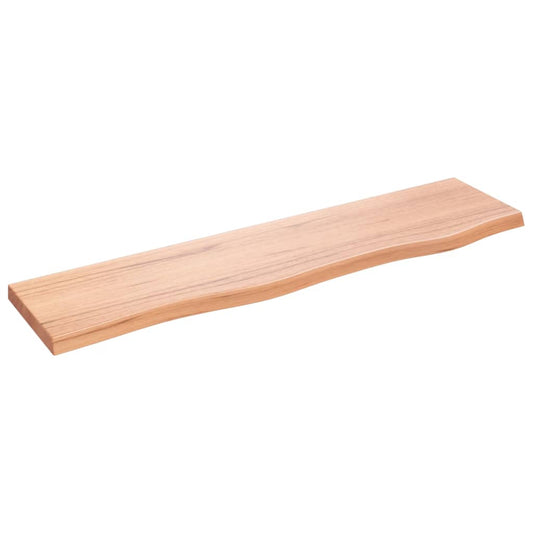 vidaXL Wall Shelf Light Brown 80x20x2 cm Treated Solid Wood Oak