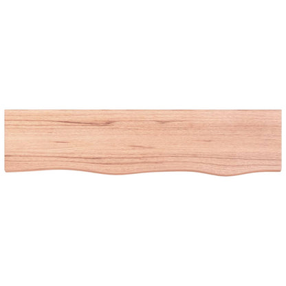 vidaXL Wall Shelf Light Brown 80x20x2 cm Treated Solid Wood Oak