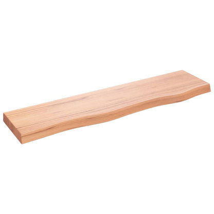 vidaXL Wall Shelf Light Brown 80x20x4 cm Treated Solid Wood Oak