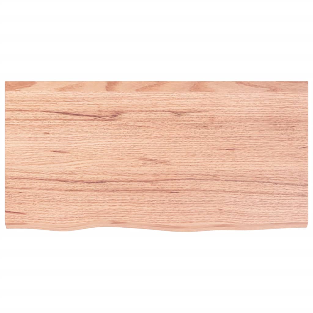 vidaXL Wall Shelf Light Brown 80x40x2 cm Treated Solid Wood Oak