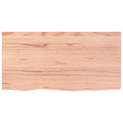 vidaXL Wall Shelf Light Brown 80x40x2 cm Treated Solid Wood Oak