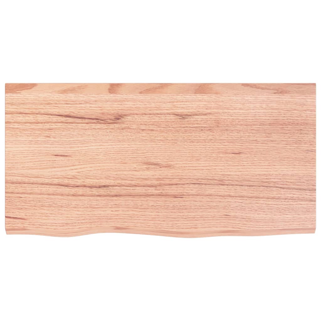 vidaXL Wall Shelf Light Brown 80x40x(2-6) cm Treated Solid Wood Oak