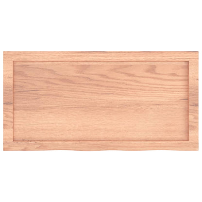 vidaXL Wall Shelf Light Brown 80x40x(2-6) cm Treated Solid Wood Oak