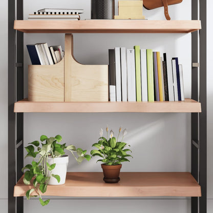vidaXL Wall Shelf Light Brown 80x40x(2-6) cm Treated Solid Wood Oak