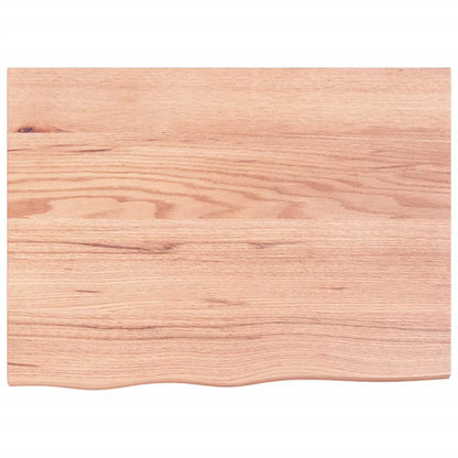 vidaXL Wall Shelf Light Brown 80x60x2 cm Treated Solid Wood Oak