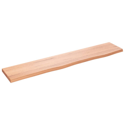 vidaXL Wall Shelf Light Brown 100x20x2 cm Treated Solid Wood Oak