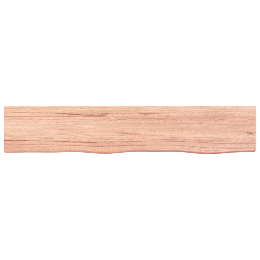 vidaXL Wall Shelf Light Brown 100x20x2 cm Treated Solid Wood Oak