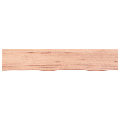 vidaXL Wall Shelf Light Brown 100x20x2 cm Treated Solid Wood Oak