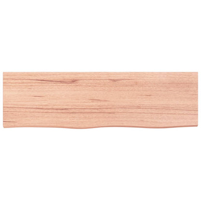 vidaXL Wall Shelf Light Brown 100x30x(2-4) cm Treated Solid Wood Oak