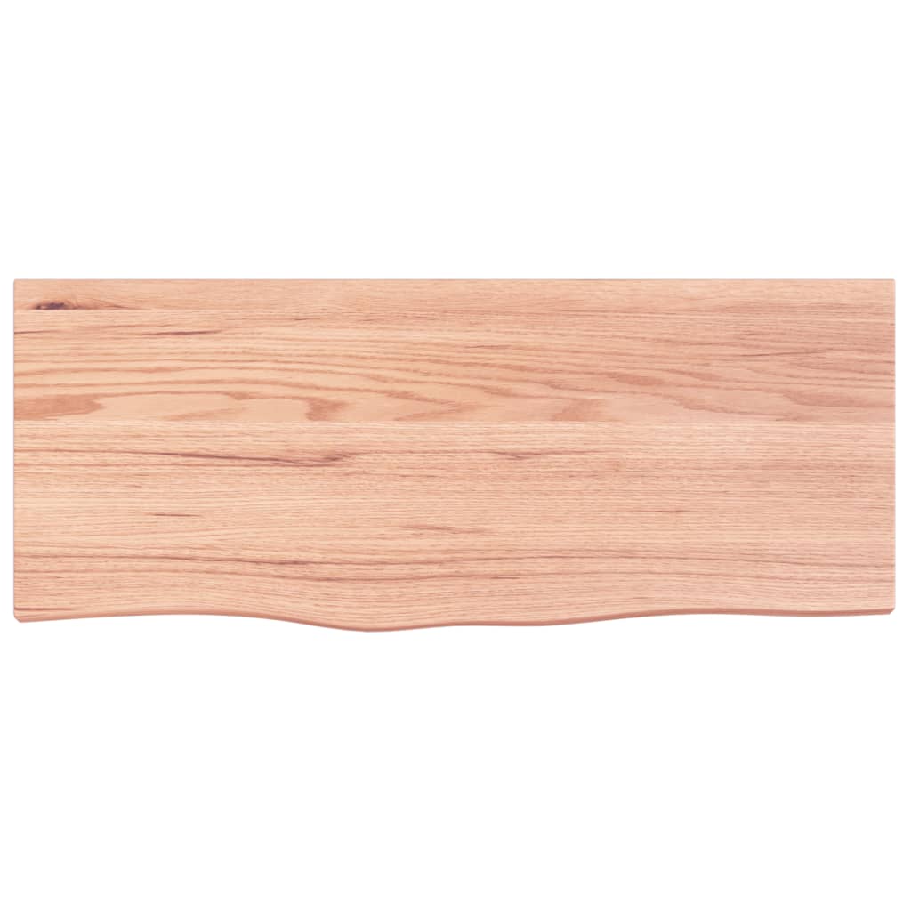 vidaXL Wall Shelf Light Brown 100x40x(2-6) cm Treated Solid Wood Oak