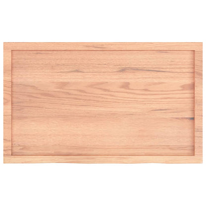 vidaXL Wall Shelf Light Brown 100x60x(2-6) cm Treated Solid Wood Oak