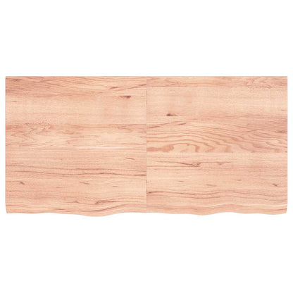 vidaXL Wall Shelf Light Brown 120x60x(2-4) cm Treated Solid Wood Oak