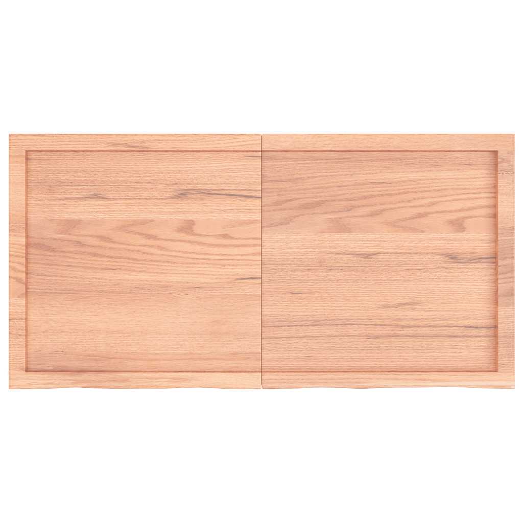 vidaXL Wall Shelf Light Brown 120x60x(2-6) cm Treated Solid Wood Oak