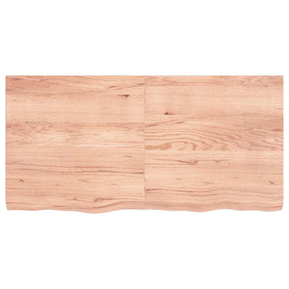 vidaXL Wall Shelf Light Brown 120x60x(2-6) cm Treated Solid Wood Oak