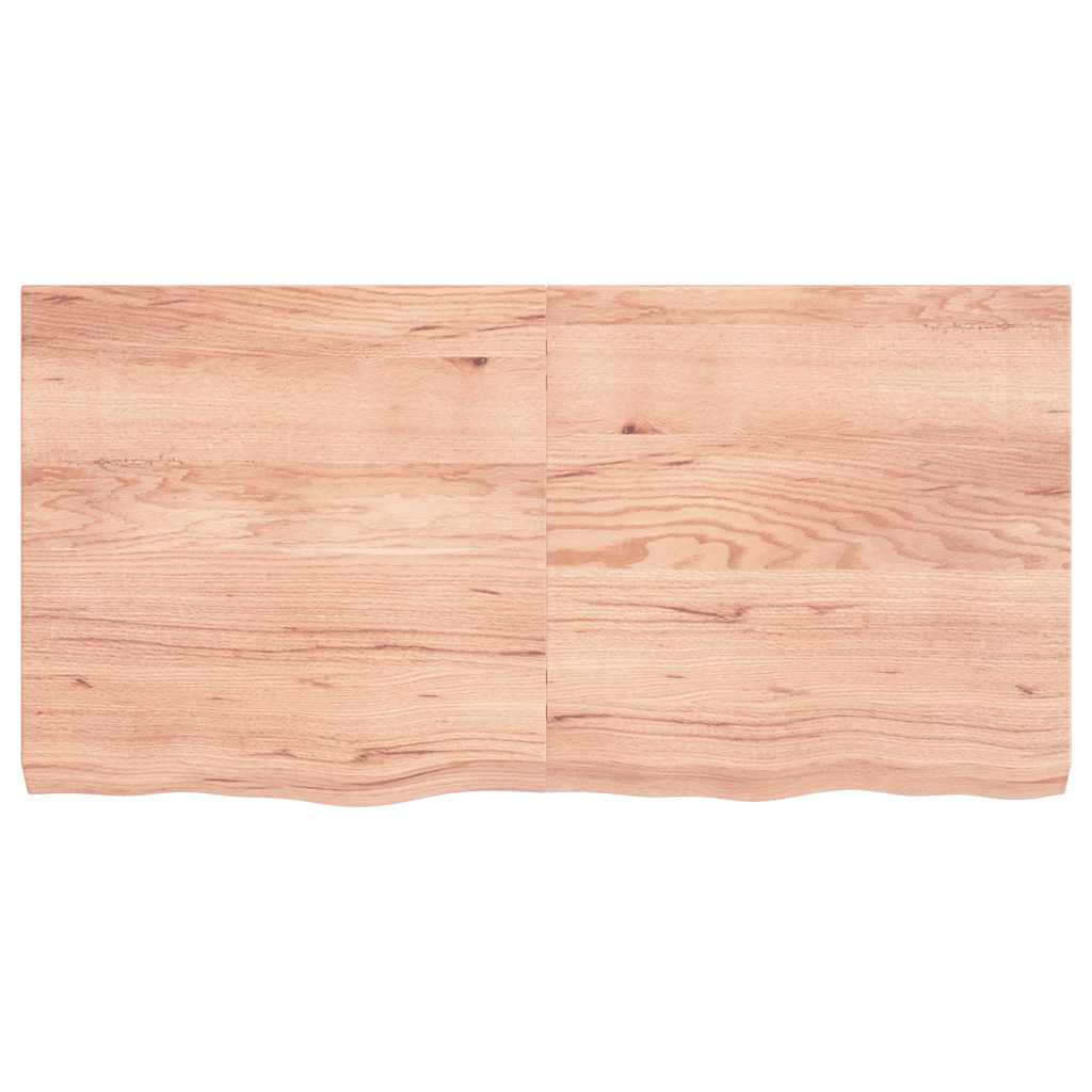vidaXL Wall Shelf Light Brown 120x60x(2-6) cm Treated Solid Wood Oak