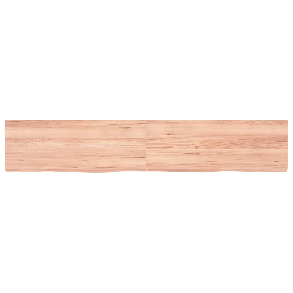 vidaXL Wall Shelf Light Brown 160x30x(2-4) cm Treated Solid Wood Oak