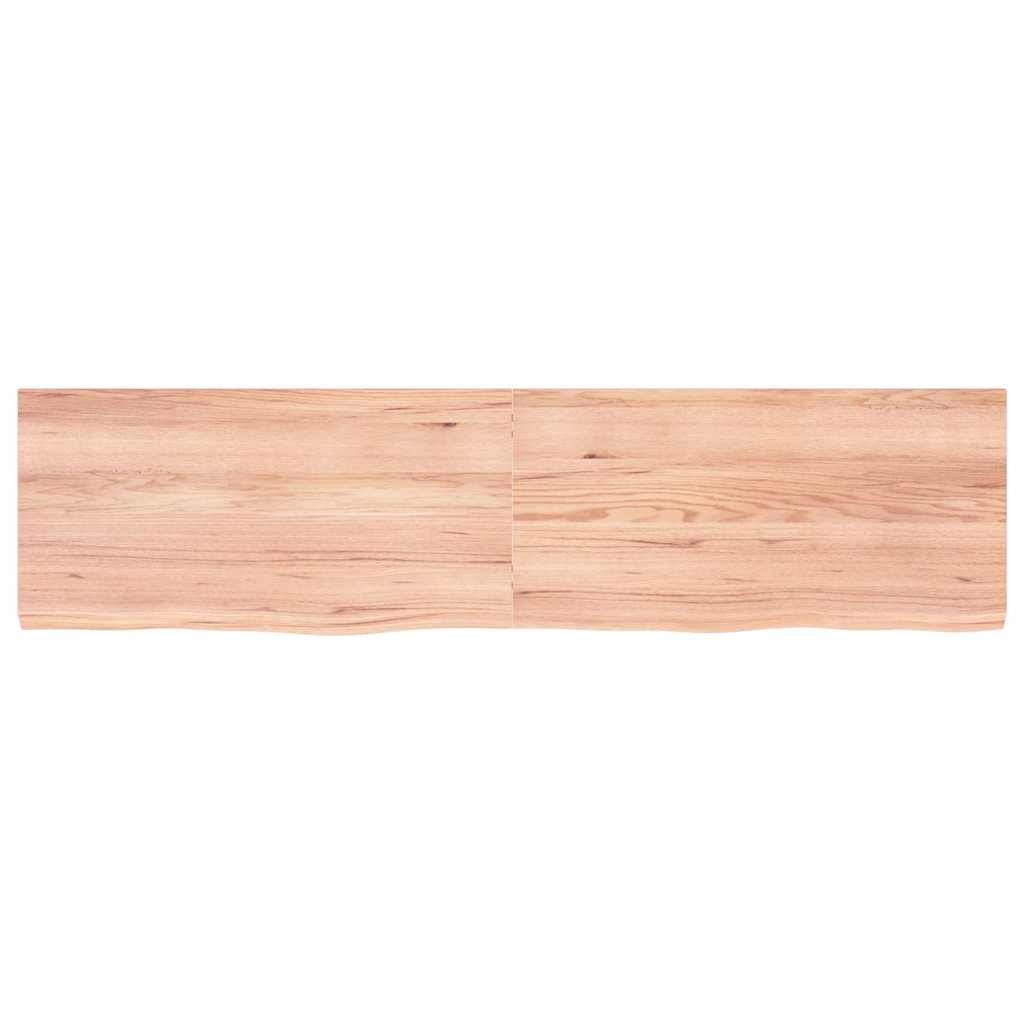 vidaXL Wall Shelf Light Brown 160x40x(2-4) cm Treated Solid Wood Oak