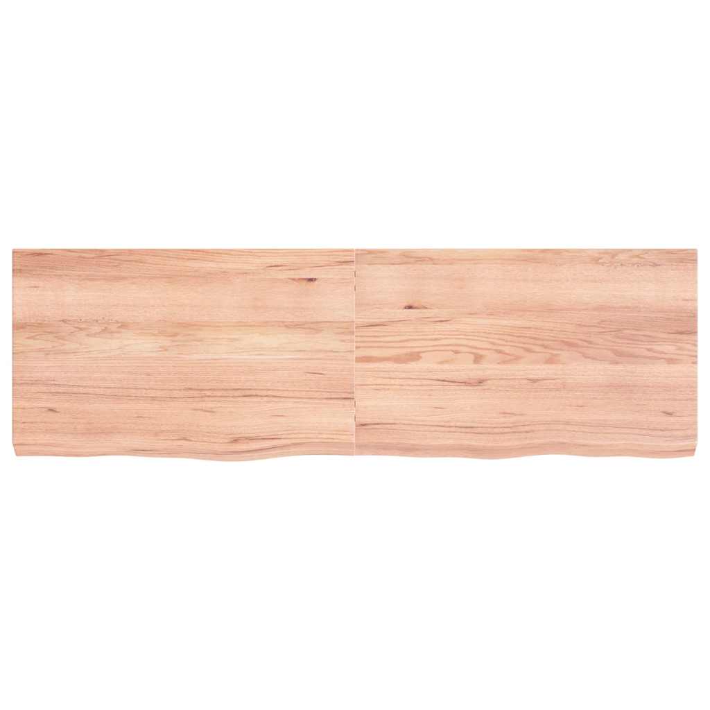 vidaXL Wall Shelf Light Brown 160x50x(2-6) cm Treated Solid Wood Oak