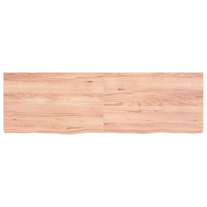 vidaXL Wall Shelf Light Brown 160x50x(2-6) cm Treated Solid Wood Oak