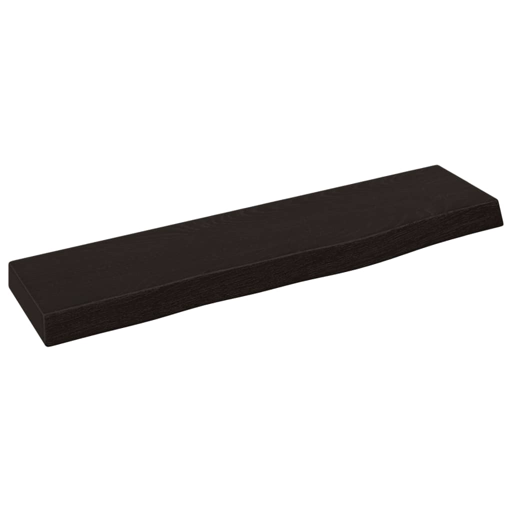 vidaXL Wall Shelf Dark Brown 40x10x2 cm Treated Solid Wood Oak