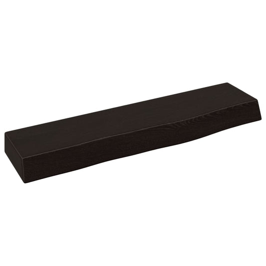 vidaXL Wall Shelf Dark Brown 40x10x4 cm Treated Solid Wood Oak