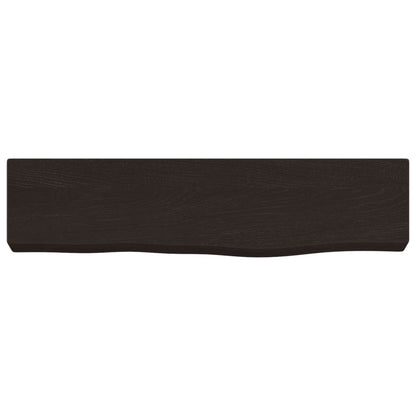 vidaXL Wall Shelf Dark Brown 40x10x4 cm Treated Solid Wood Oak