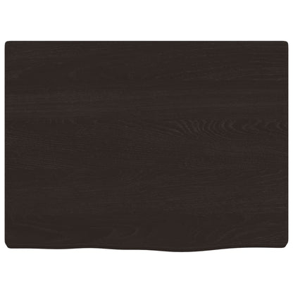 vidaXL Wall Shelf Dark Brown 40x30x2 cm Treated Solid Wood Oak