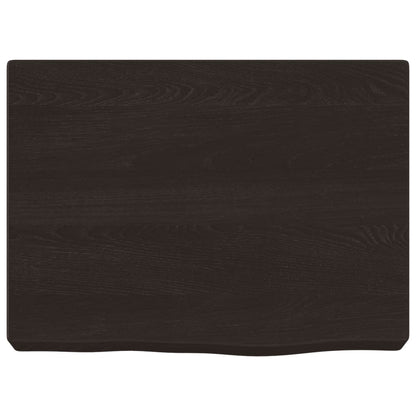 vidaXL Wall Shelf Dark Brown 40x30x(2-4) cm Treated Solid Wood Oak