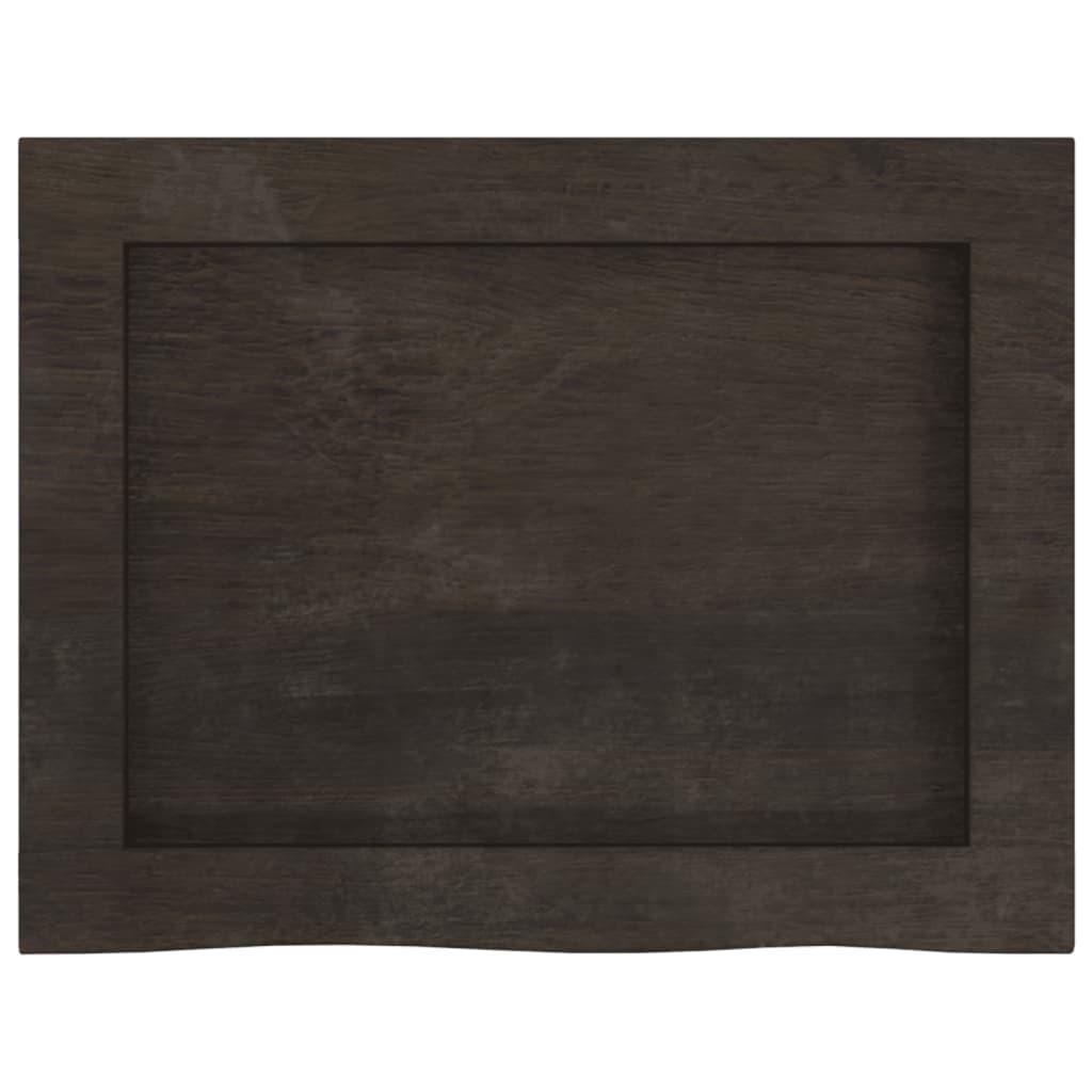 vidaXL Wall Shelf Dark Brown 40x30x(2-4) cm Treated Solid Wood Oak