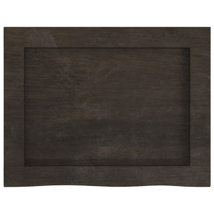 vidaXL Wall Shelf Dark Brown 40x30x(2-4) cm Treated Solid Wood Oak