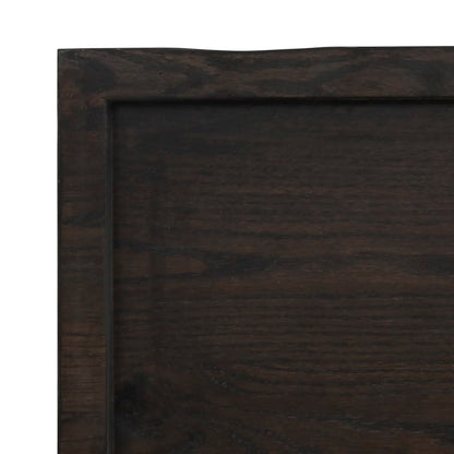 vidaXL Wall Shelf Dark Brown 40x30x(2-4) cm Treated Solid Wood Oak