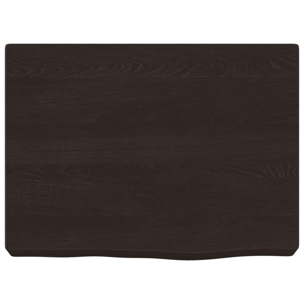 vidaXL Wall Shelf Dark Brown 40x30x(2-6) cm Treated Solid Wood Oak