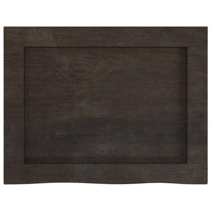 vidaXL Wall Shelf Dark Brown 40x30x(2-6) cm Treated Solid Wood Oak