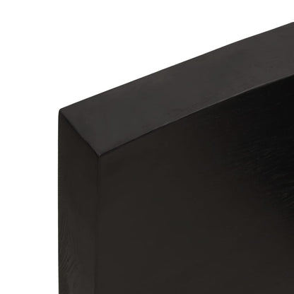 vidaXL Wall Shelf Dark Brown 40x30x(2-6) cm Treated Solid Wood Oak