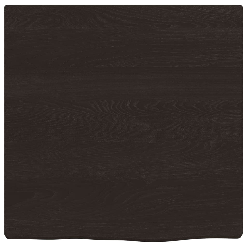 vidaXL Wall Shelf Dark Brown 40x40x2 cm Treated Solid Wood Oak