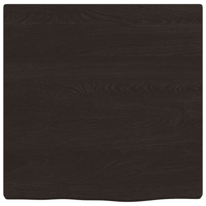vidaXL Wall Shelf Dark Brown 40x40x2 cm Treated Solid Wood Oak