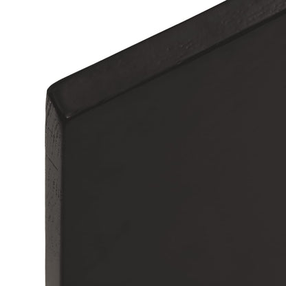 vidaXL Wall Shelf Dark Brown 40x40x2 cm Treated Solid Wood Oak