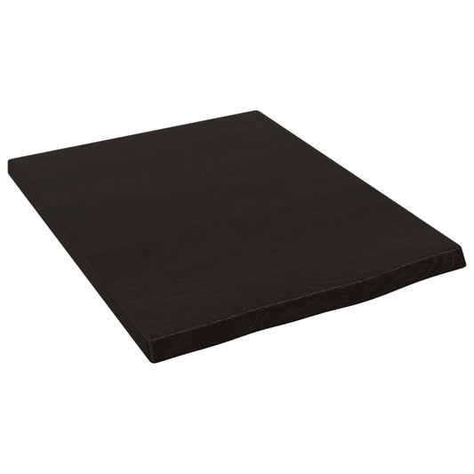 vidaXL Wall Shelf Dark Brown 40x50x2 cm Treated Solid Wood Oak