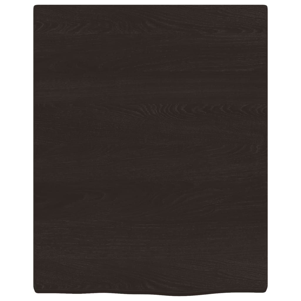 vidaXL Wall Shelf Dark Brown 40x50x2 cm Treated Solid Wood Oak