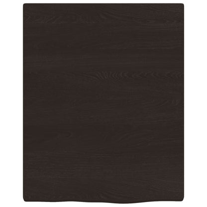 vidaXL Wall Shelf Dark Brown 40x50x2 cm Treated Solid Wood Oak