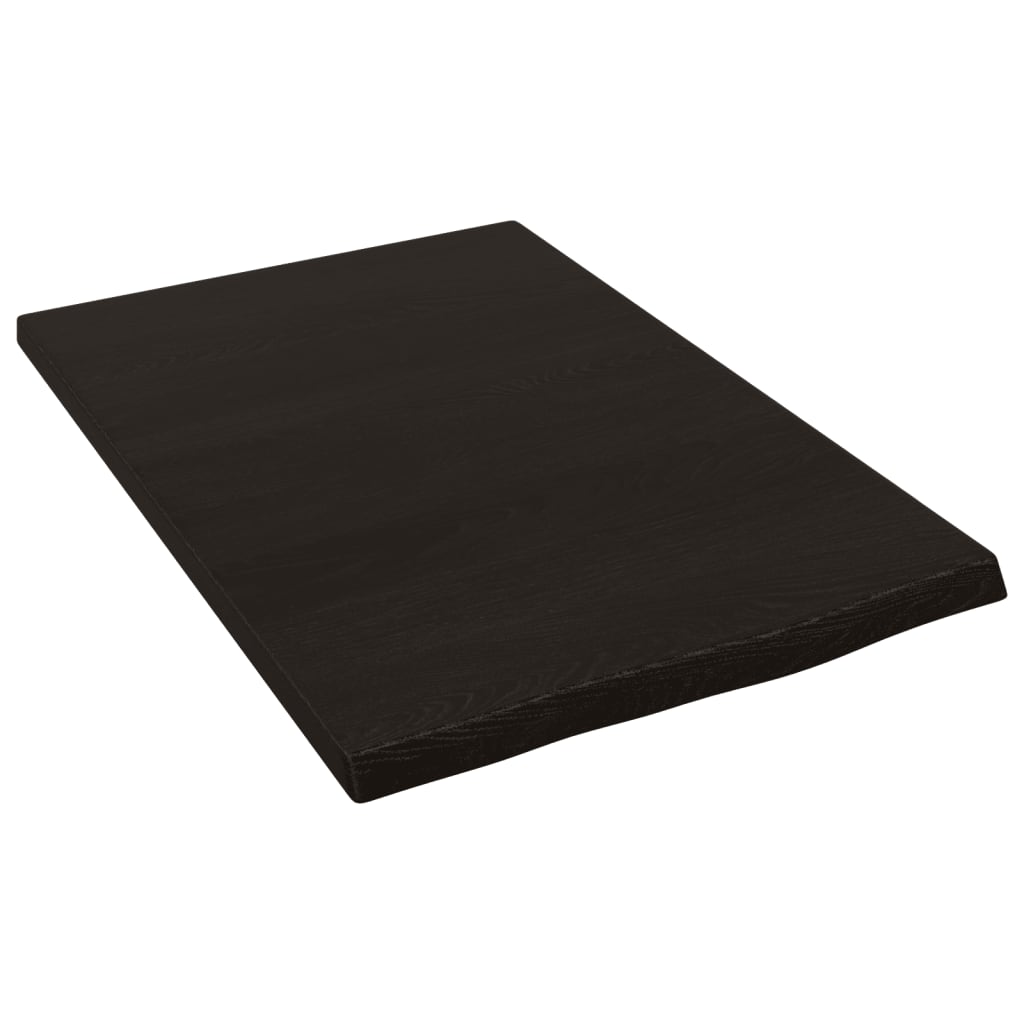 vidaXL Wall Shelf Dark Brown 40x60x2 cm Treated Solid Wood Oak