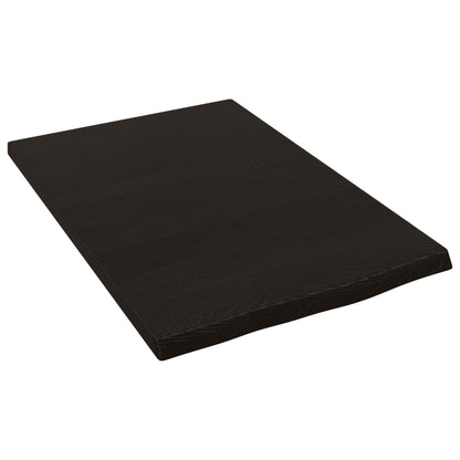 vidaXL Wall Shelf Dark Brown 40x60x2 cm Treated Solid Wood Oak